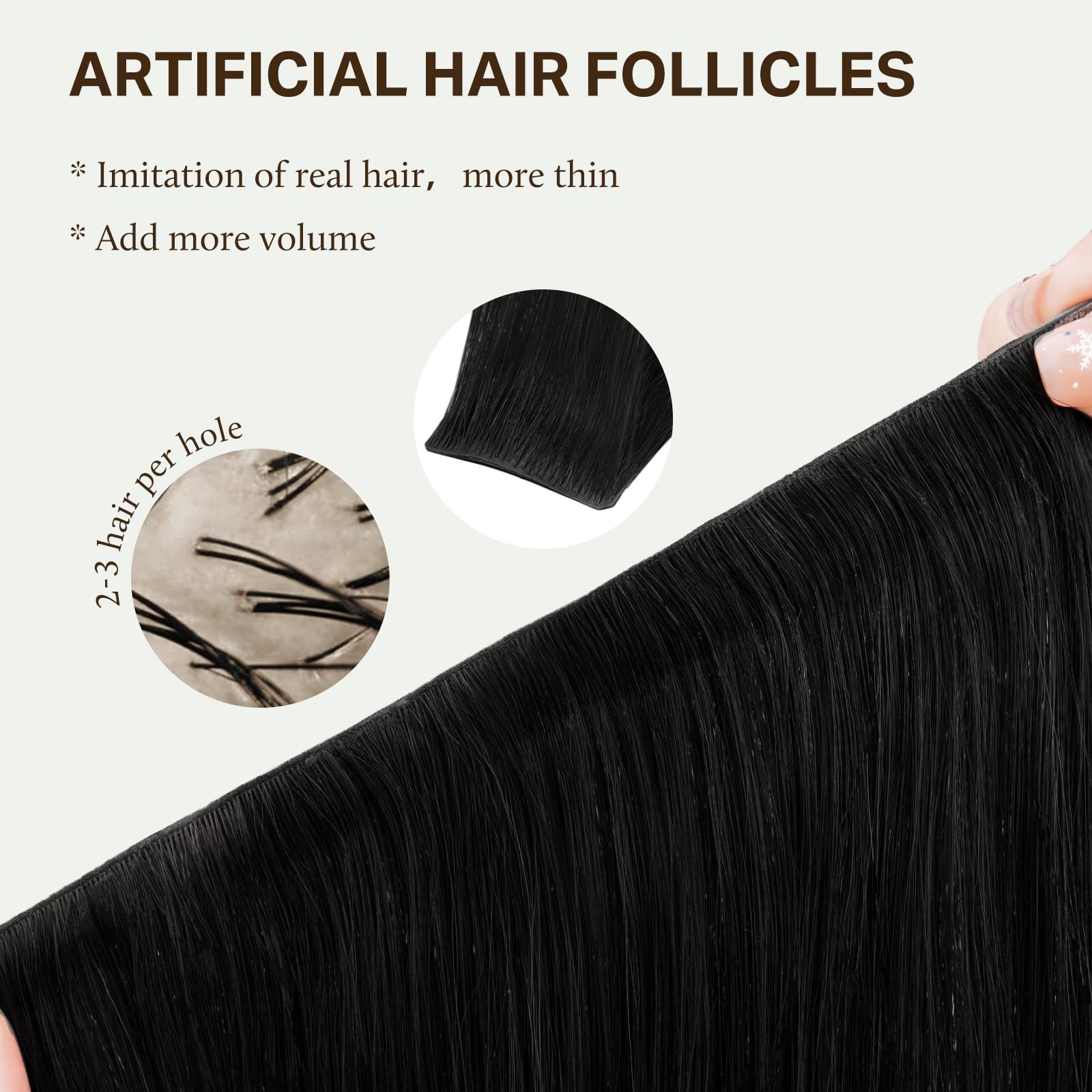 Doores Clip In Hair Extensions Real Human Hair 16 Inch 130G 7Pcs Invisible
