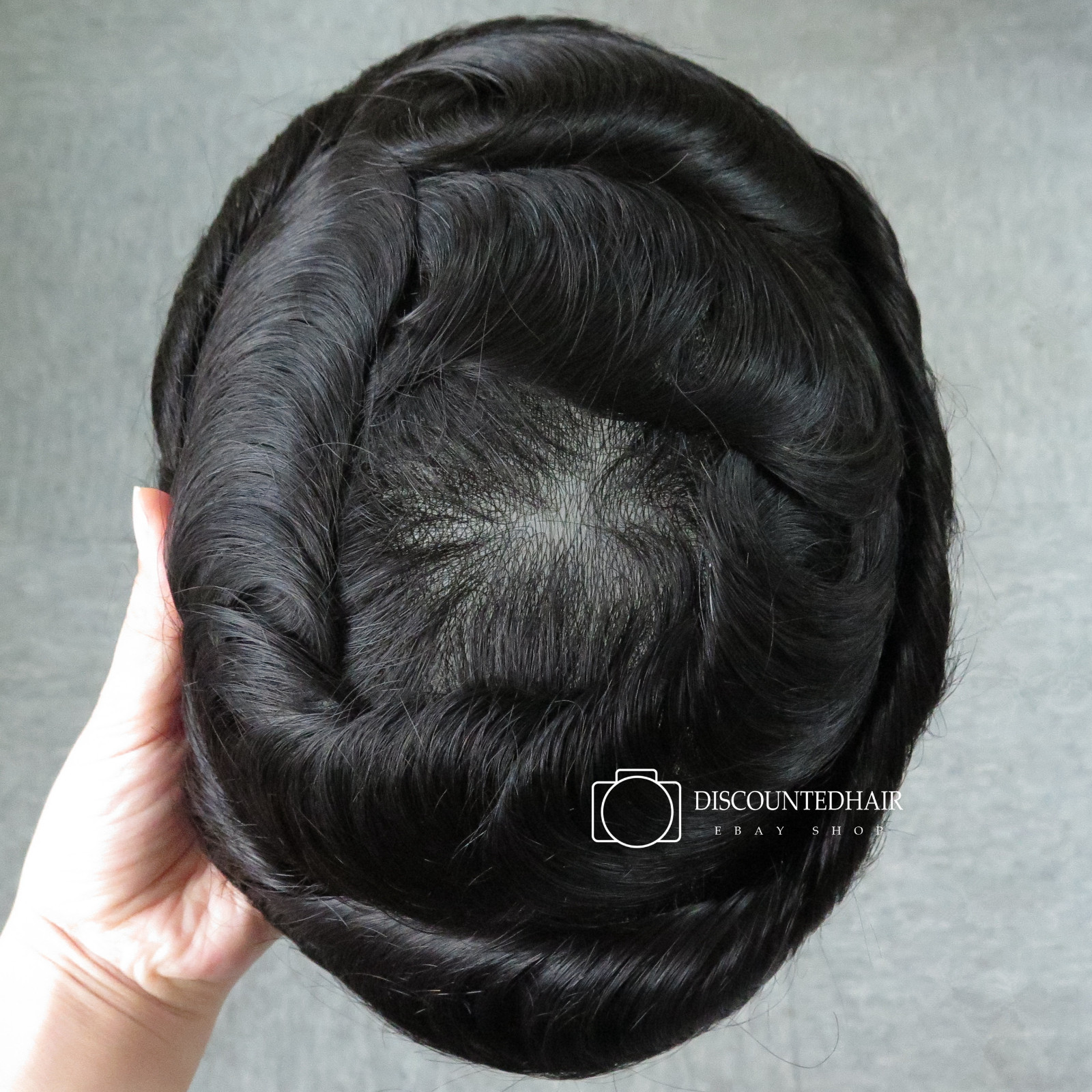 Invisible Hairline Ultra Thin Skin Hair Replacement Toupee Mens Hairpieces Black