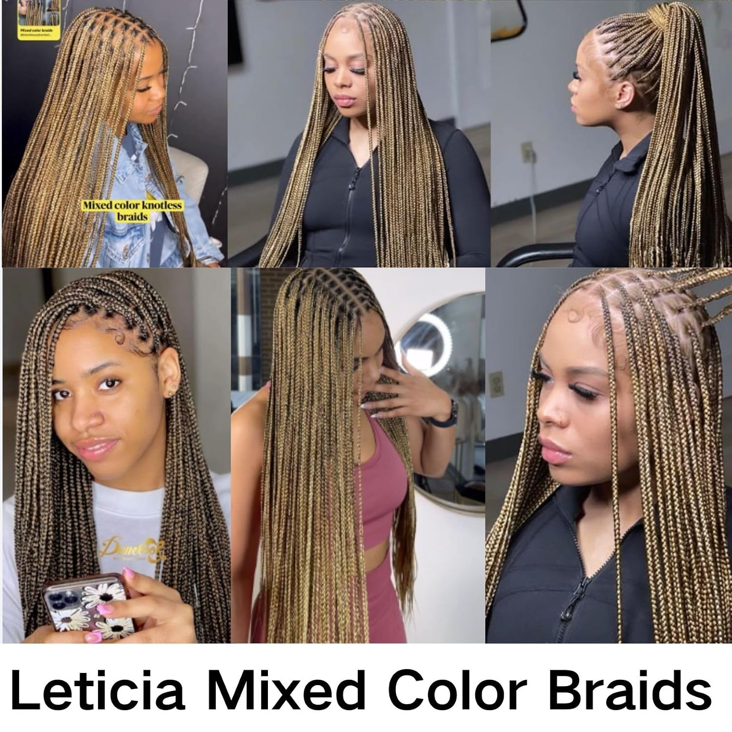 Honey White Blonde Pre-Stretched Braiding Hair 52in | Multi-Color Synthetic Y…