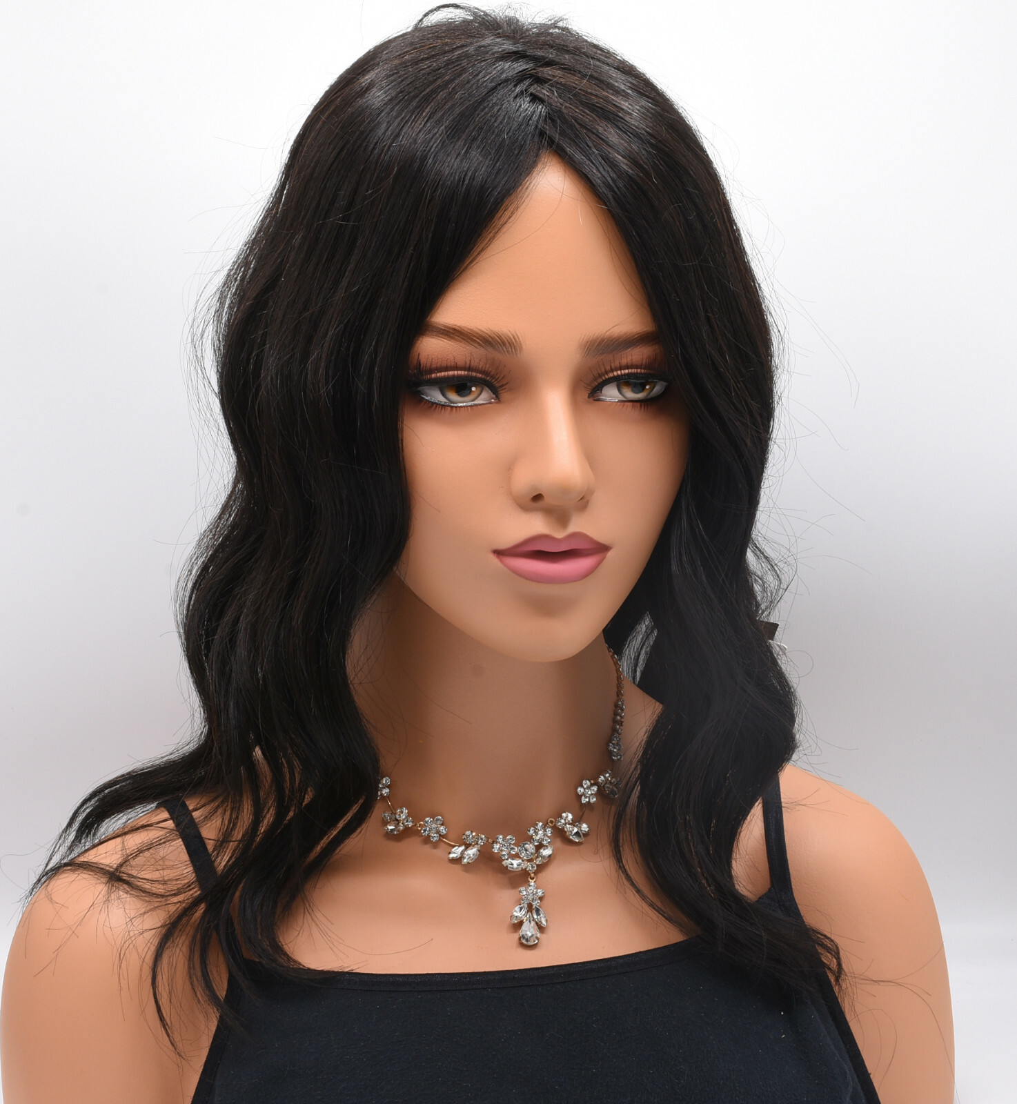 PREMIUM 100% HAND-TIED WAVE TOPPER 14″ BelleTress CLEARANCE Coffee Without Cream