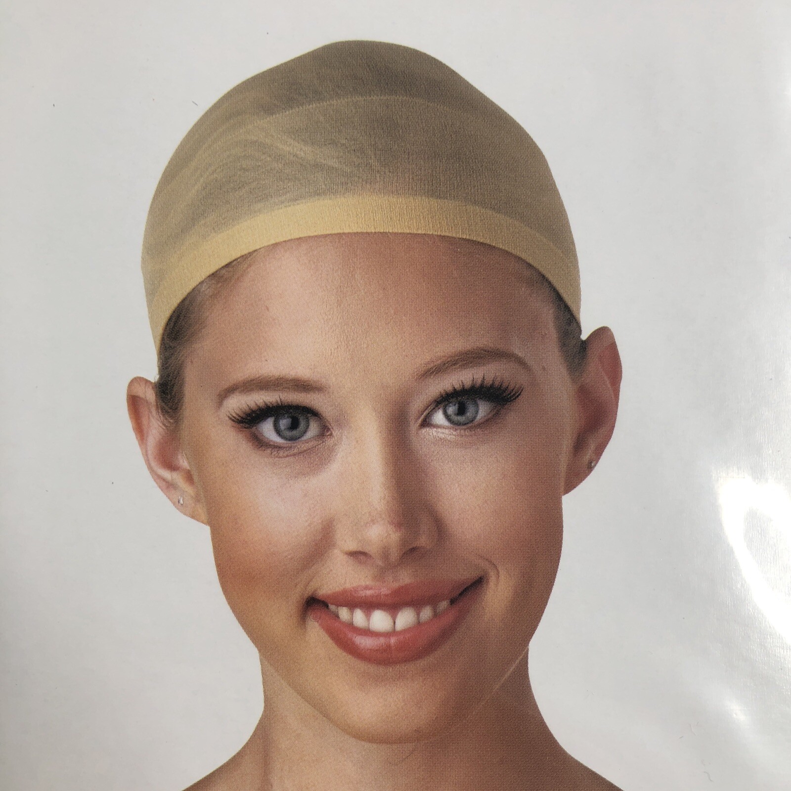 Lot of 6 Halloween Adult Wig Cap One Size fits all beige Tan color one piece New