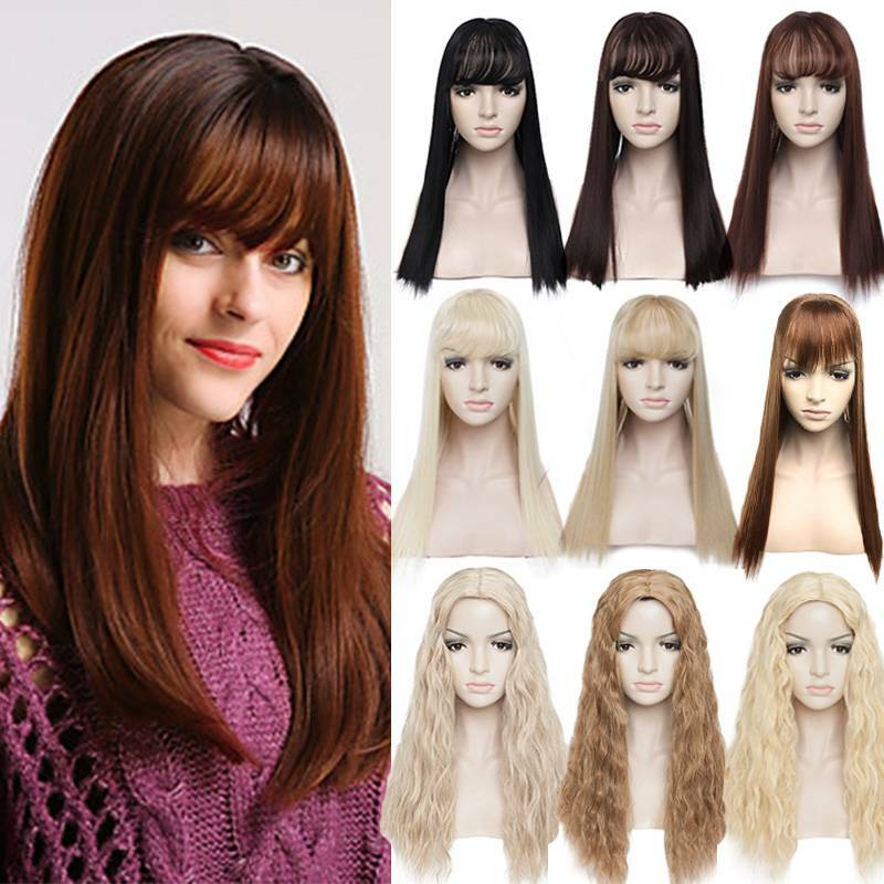 Real 100% Nautural Clip In Topper Hair Extension Thick As Human Long Straight US