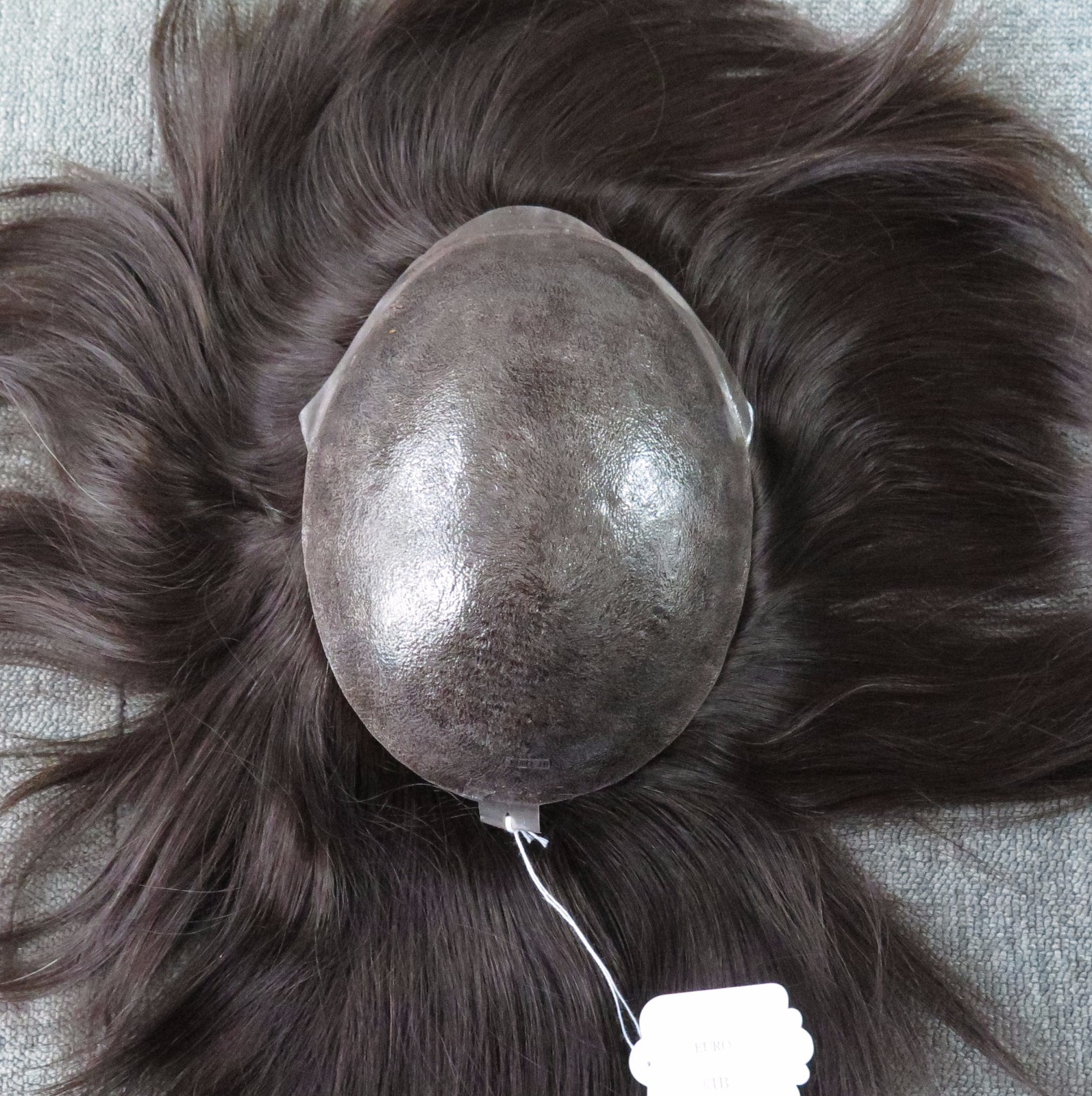 Mens Toupee European Virgin Human Hair Systems All Injection Skin Hair 7×9 #1B