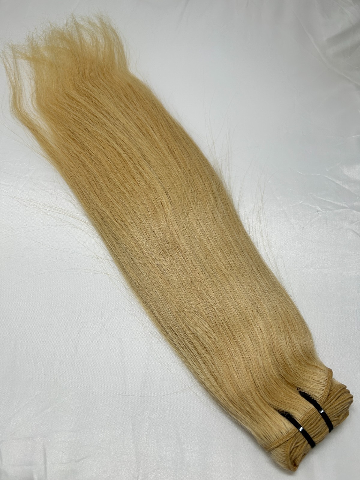 #613 Blonde Human Virgin Hair Bundles Double Weft Extensions