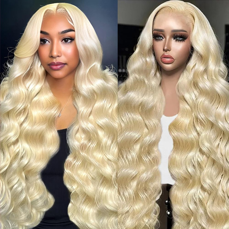 Kegoo 613 13X6 Lace Front Wig Human Hair 28 Inch Blonde Wig Human Hair 200