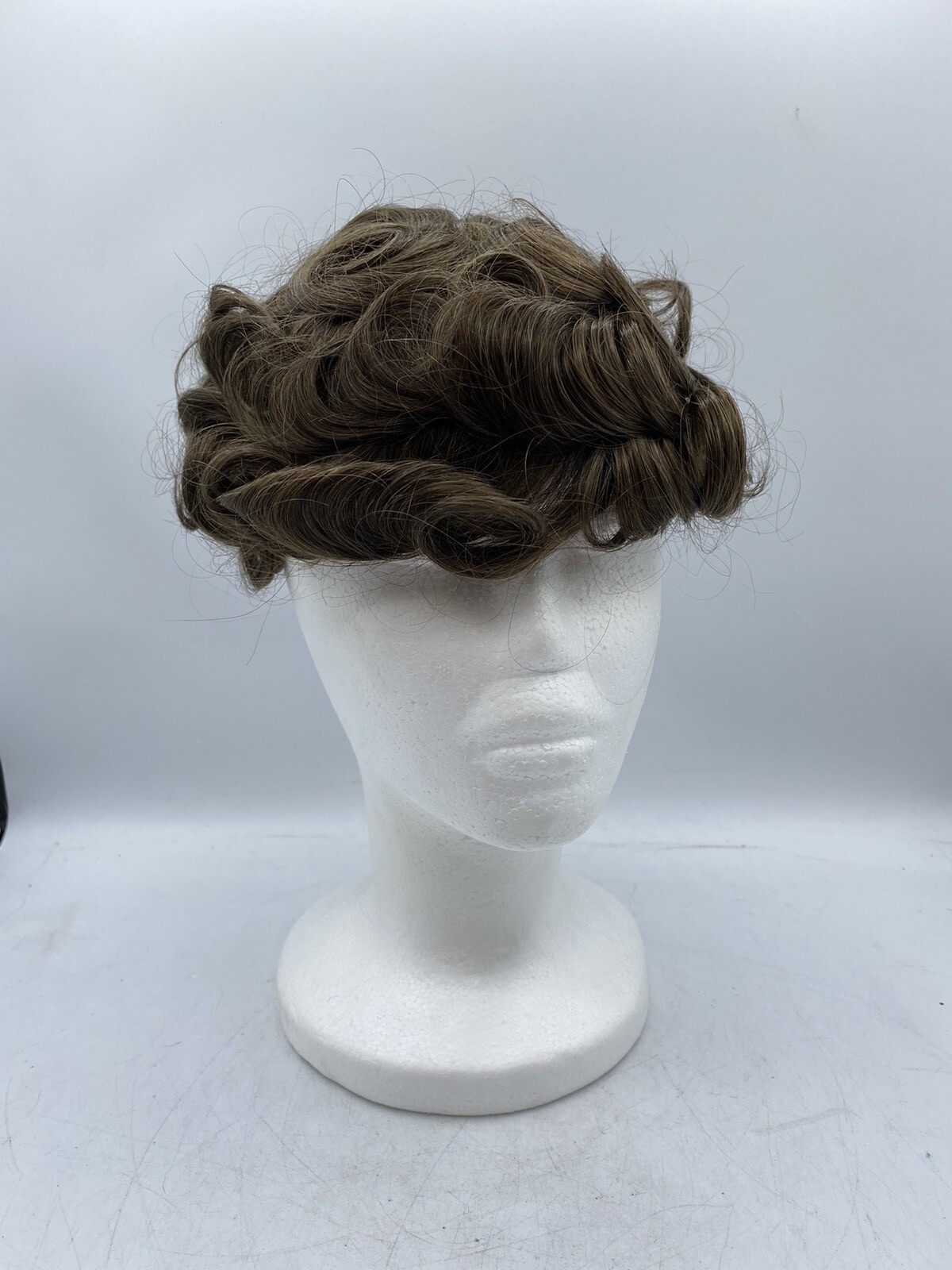 LLwear Human Hair, Soft Thin Skin, 0.03mm V-loop Knot Toupee Wig, 8x10in, Wavy