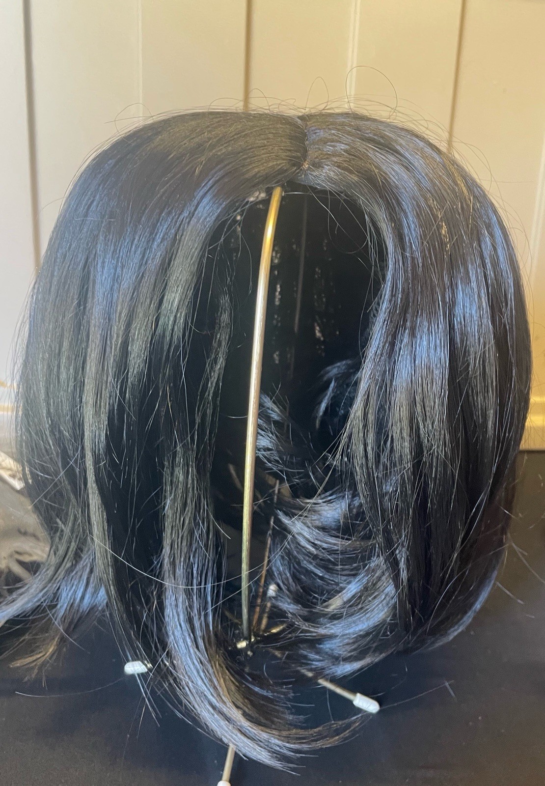 Woman’s Wig Chin Length Dark Brown/black Unbranded Human Hair??