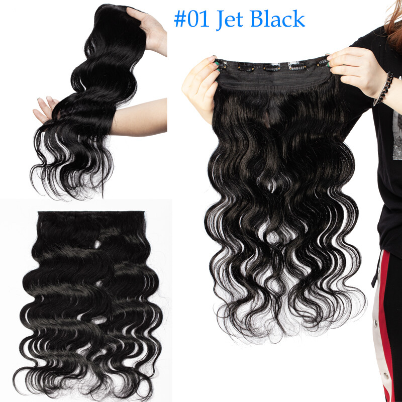 One Piece 100% Real Remy Clip In Human Hair Extensions 3/4Full Head Any Color US
