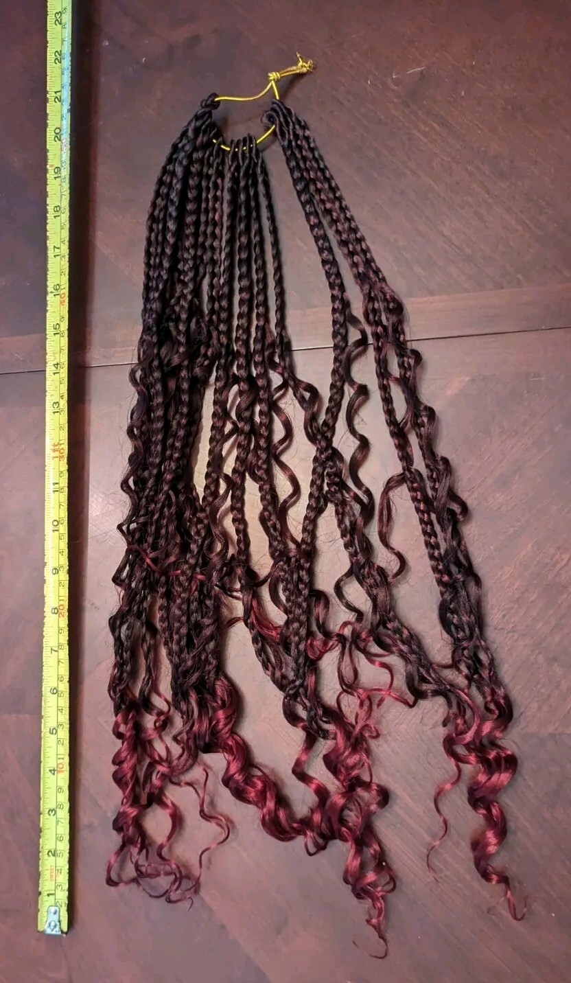 Passion Twist Hair Burgundy 18″ – 8 Pack High Quality Synthetic Bohemian Hair