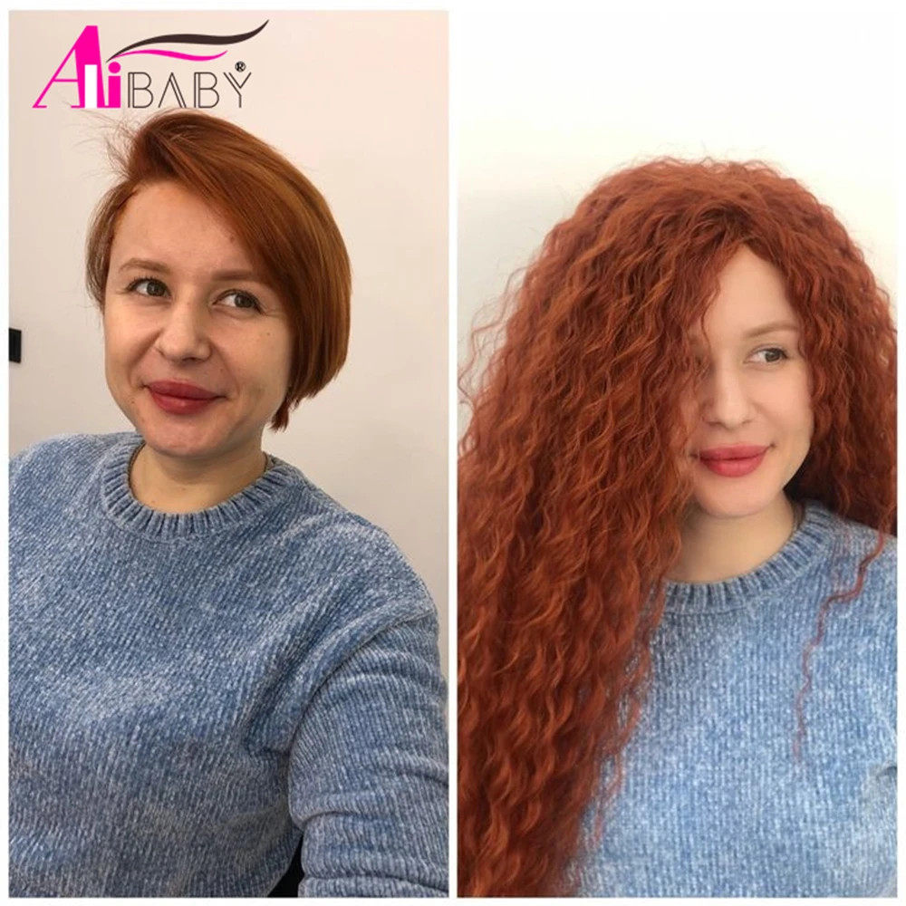 Ariel afro Curl Water Wave Braiding Hair Synthetic Crochet Blonde Pink Ombre