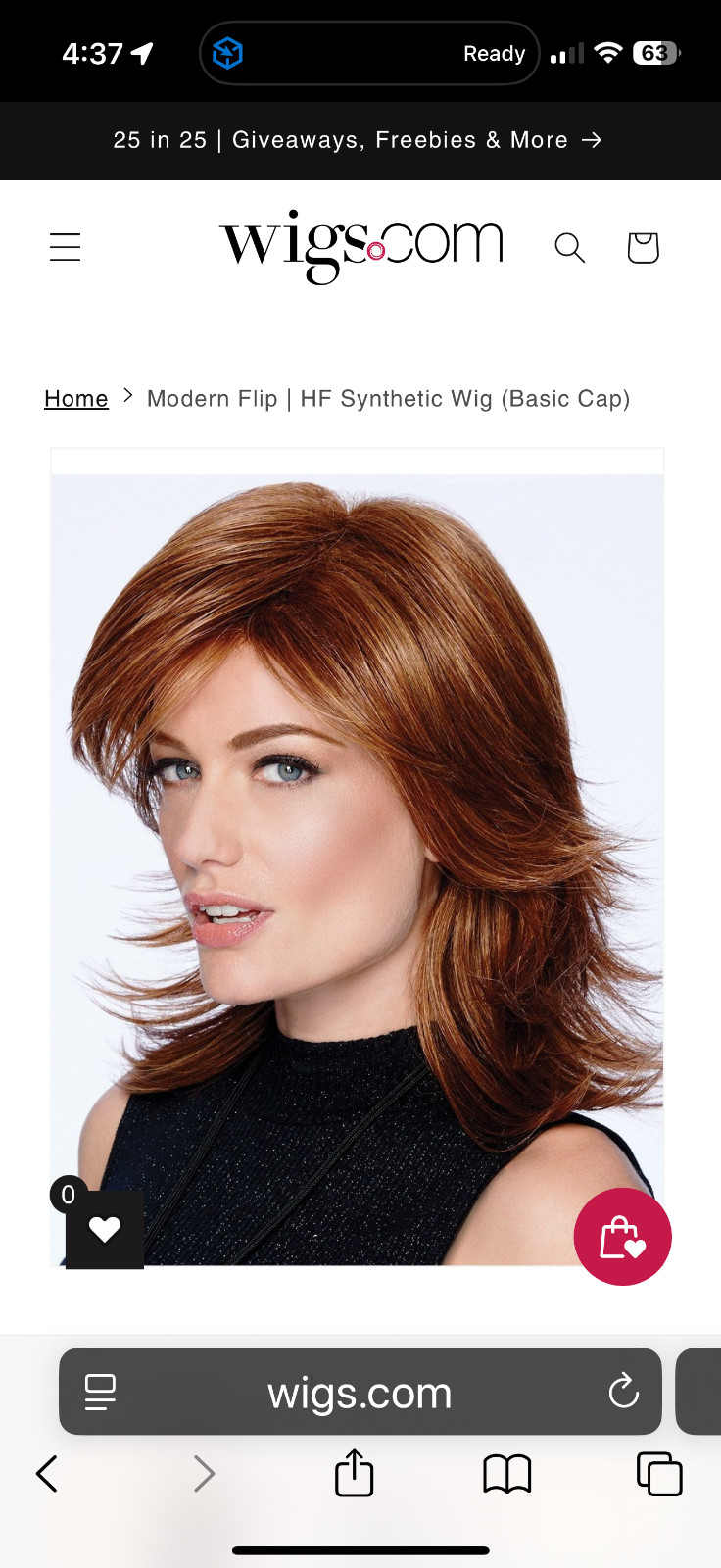 Hairdo Wig “Modern Flip” Glazed CInnamon