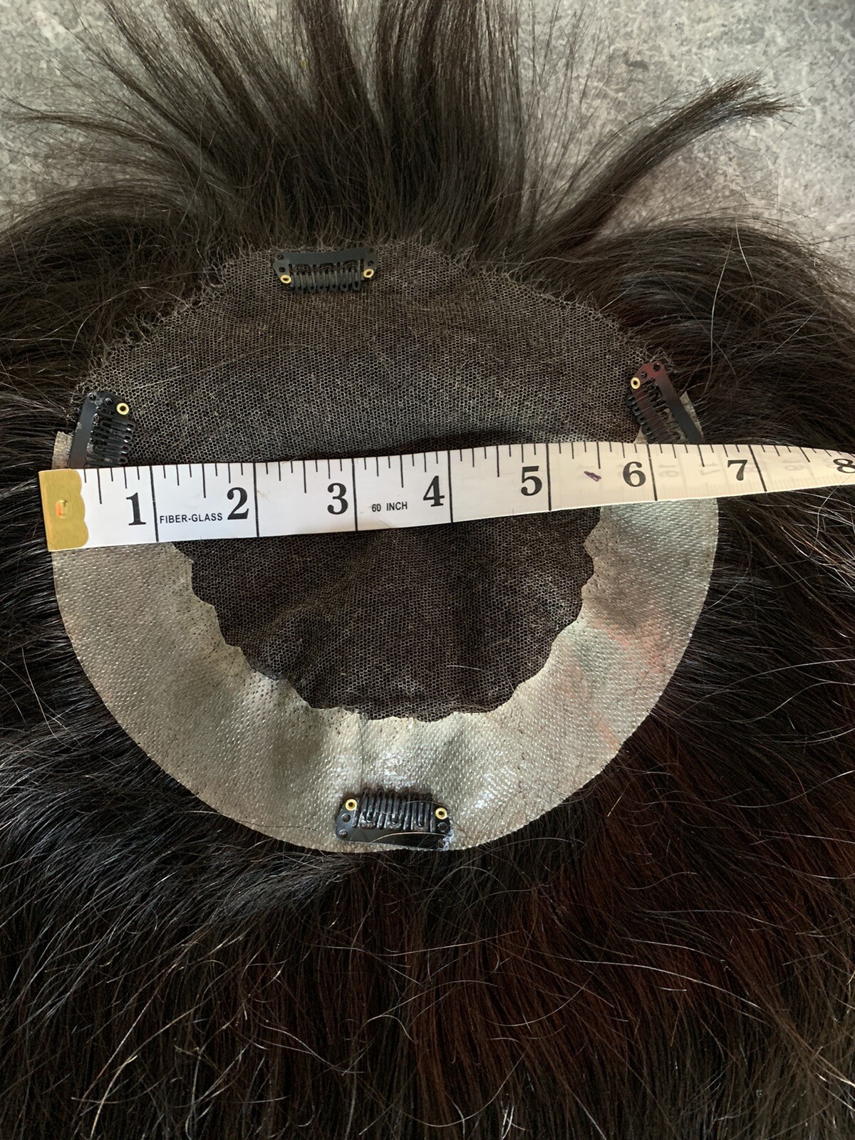 Black/Brown 100% Human hair Mono Crown top/ toupee /topper/Wiglet Hand Tied