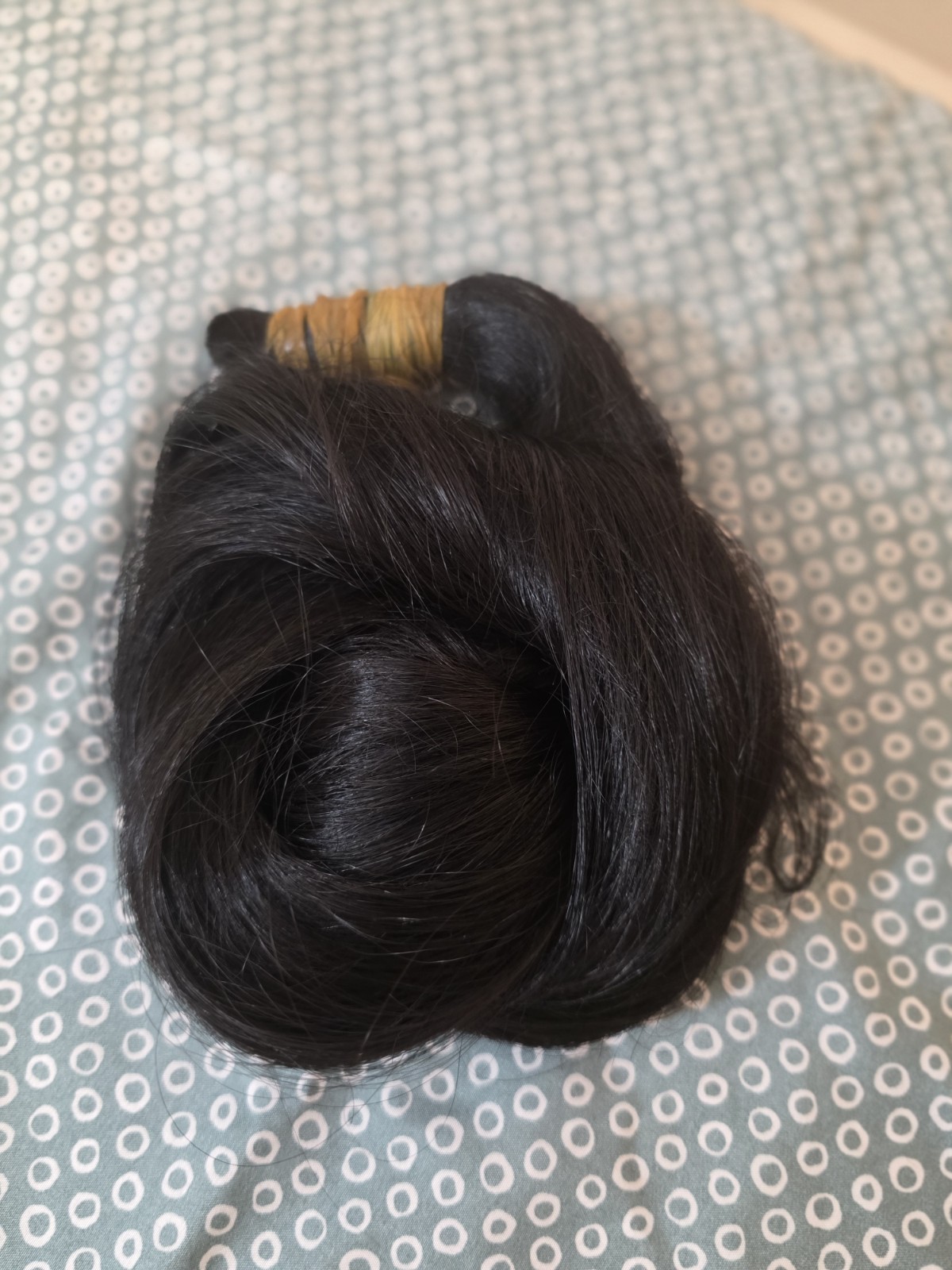 Black Real Human Hair Straight Asian Ponytail 52 inches 201.4g 1pc