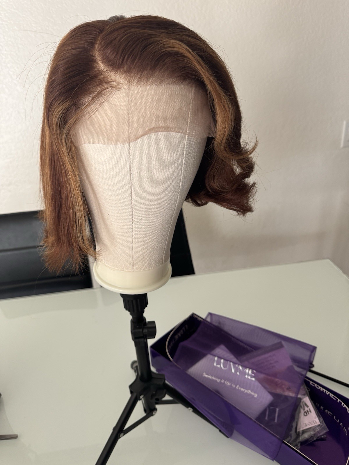Human Hair Luvme Bob Wigs Lot of 2. 10in And 14in