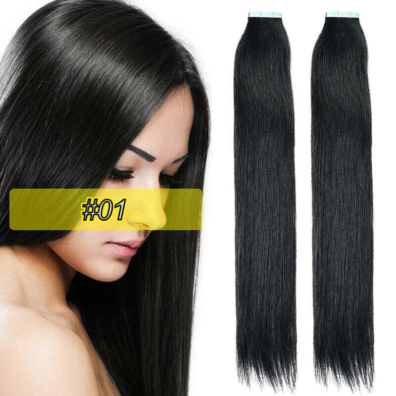 16″-26″ Tape In Human Hair Extensions Remy Skin Wefts Russian Hair High Quality