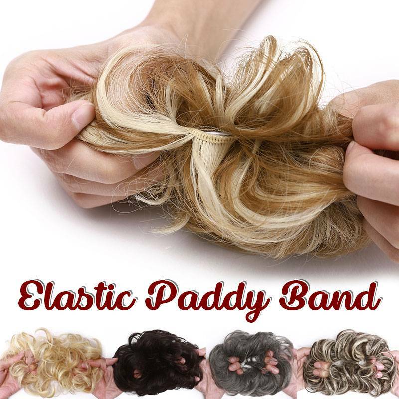 Real Thick Curly Messy Bun Hair Piece Scrunchie Natural Hair Extensions as human