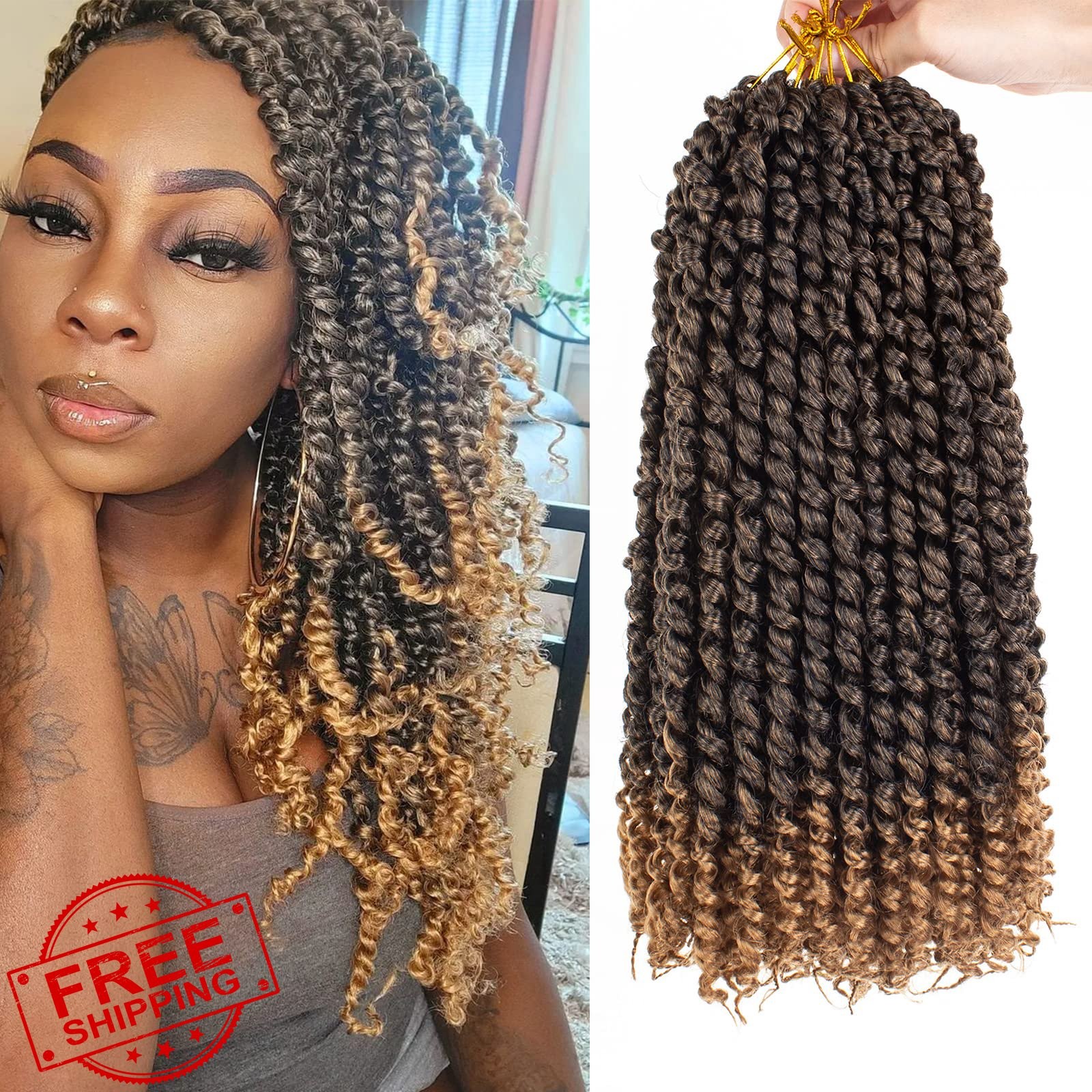 Leeven Passion Twist Hair 12 Inch Ombre T27 8 Packs