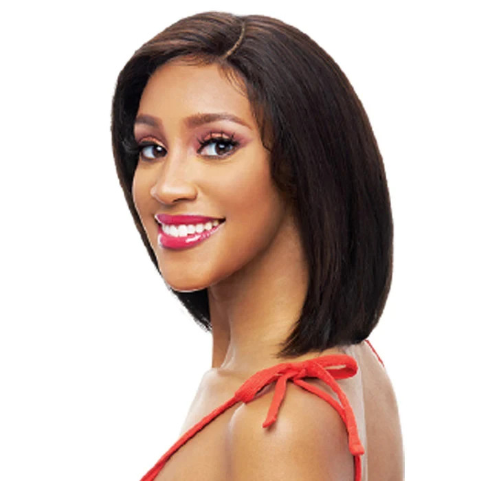 Vanessa 100% Brazilian Human Hair Swissilk Lace Front Wig – TCH ILONA – 1B