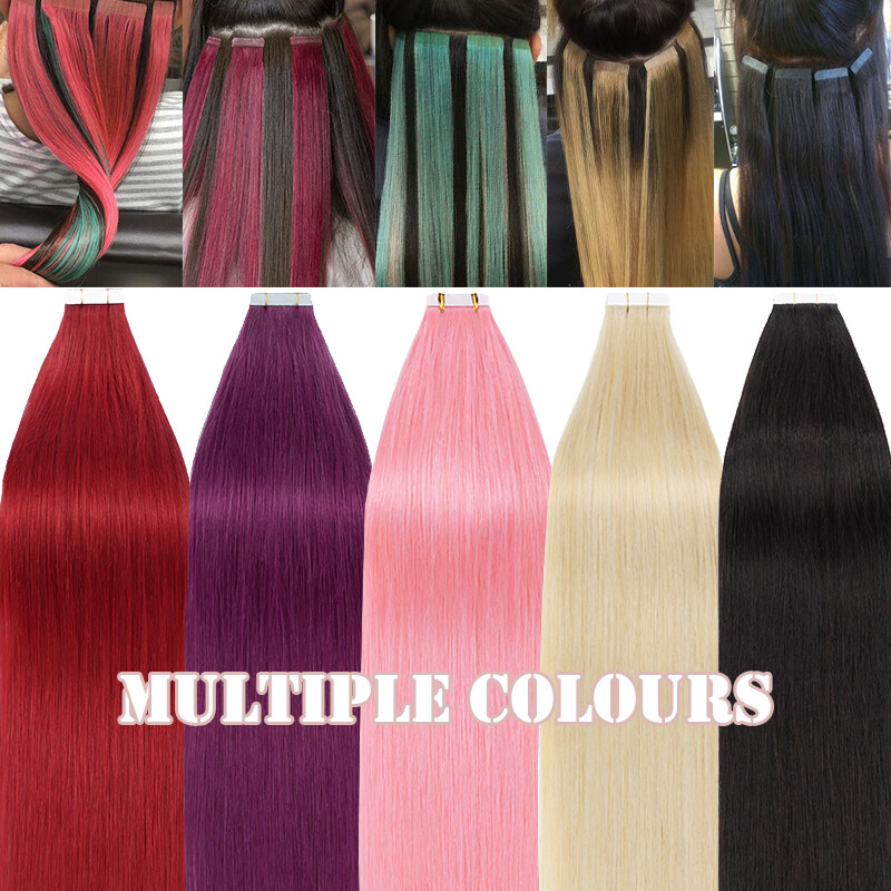 Invisible Tape in Real Human Remy Hair Extensions Skin Weft Blonde Russian Hair
