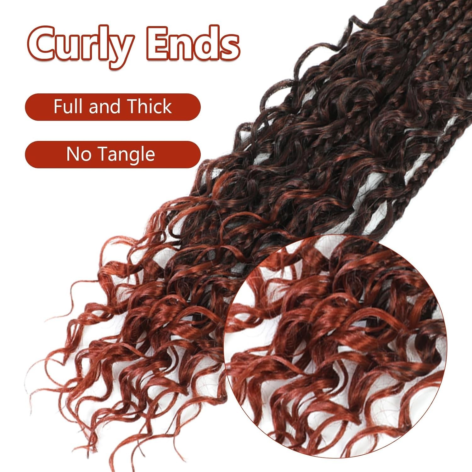 8 Packs Goddess Box Braids Crochet Hair-14 Inch Crochet Box Braids Pre-looped…