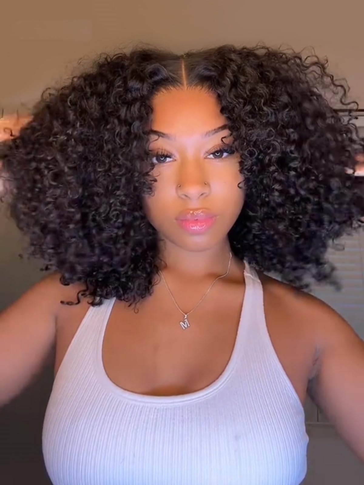 Curly Glueless Human Hair Wig 18″ – Pre Cut, Pre Plucked, 100% Real Hair, Wear &
