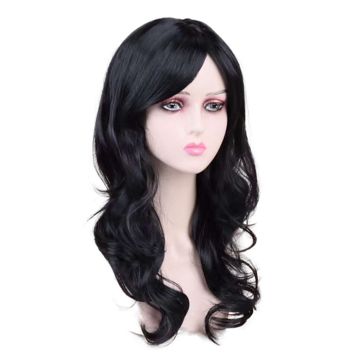 62cm Charming Women Side Bangs Long Curly Full Hair Synthetic Wig