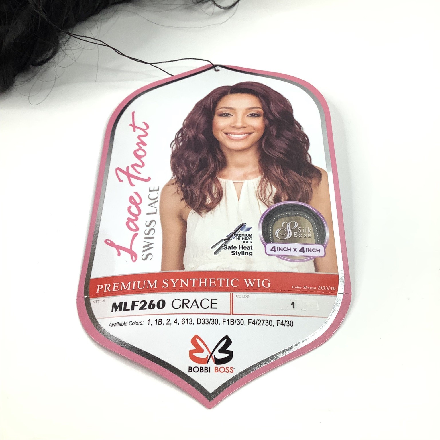BOBBI BOSS MLF260 GRACE Lace Front Wig Synthetic Fiber Color 1 Wavy
