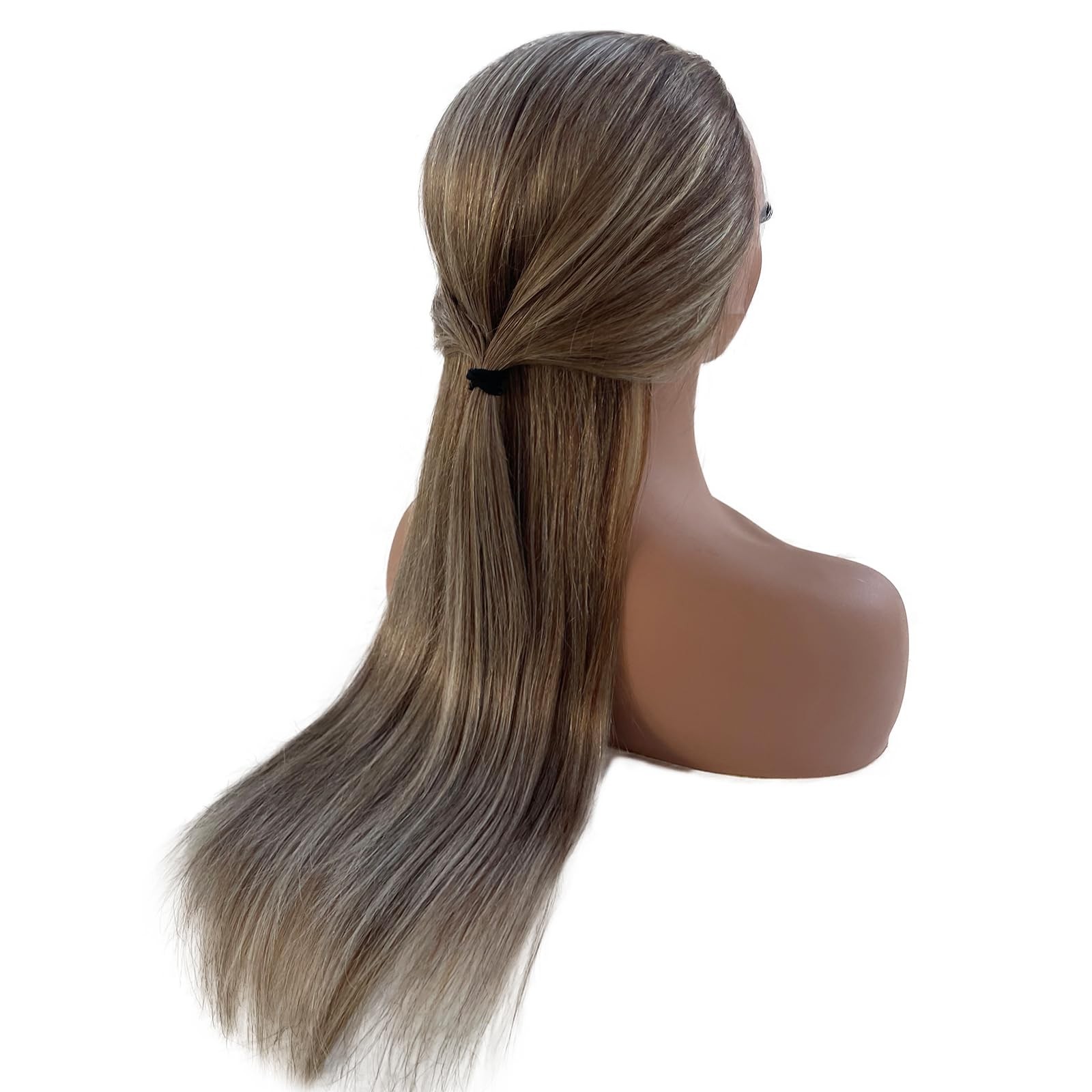 Munx Brown Highlight Lace Front Wigs Human Hair 180 Density Preplucked 13X4 Hd