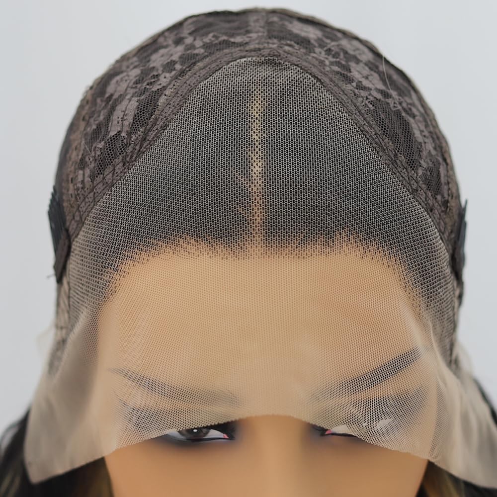 Highlight Synthetic Hair Hand Tied Natural Preplucked Hairline Illusion Lace …