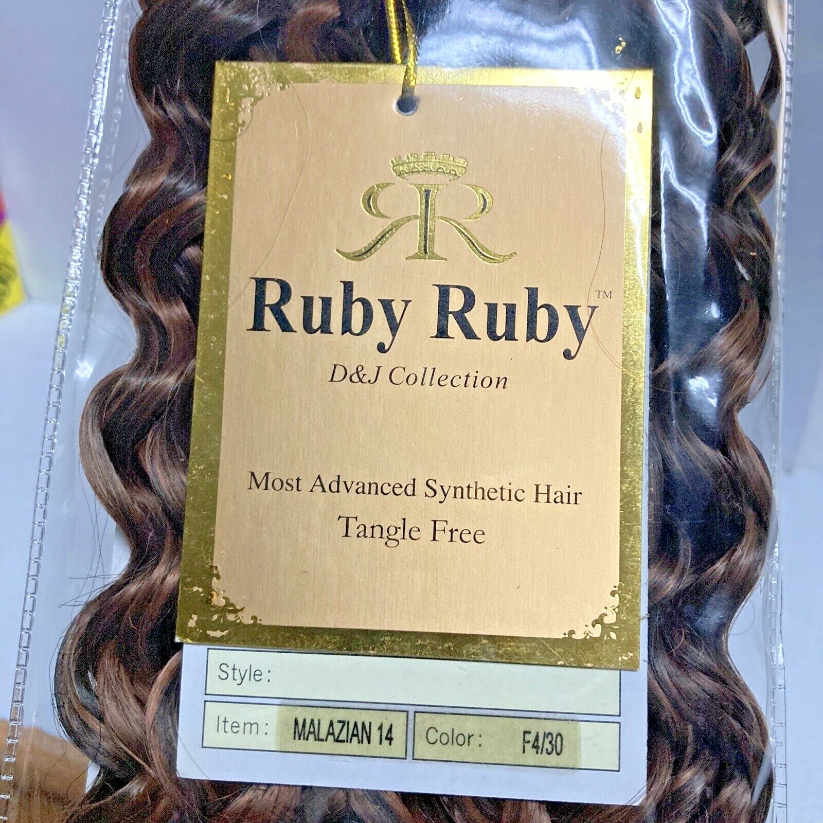 1 Pack Most Advanced Synthetic Wavy Hair Extensions Tangle Free 14″ Color F4/30