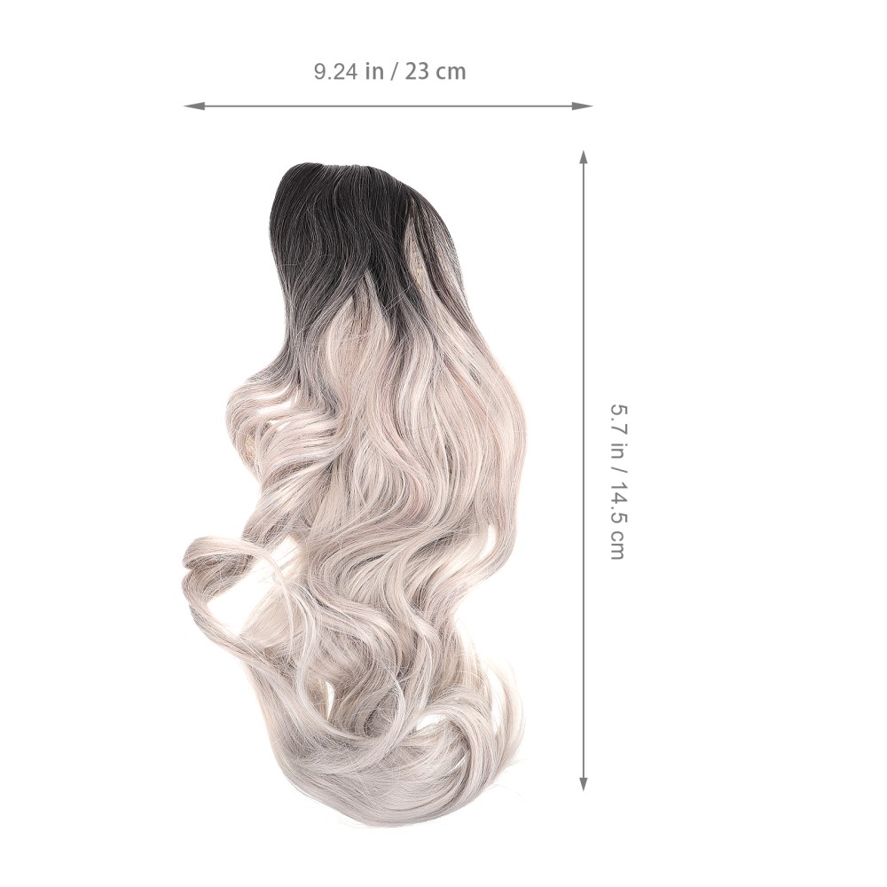 Grey Long Curly Fiber Wig Heat Resistant Fashionable Wig for Women