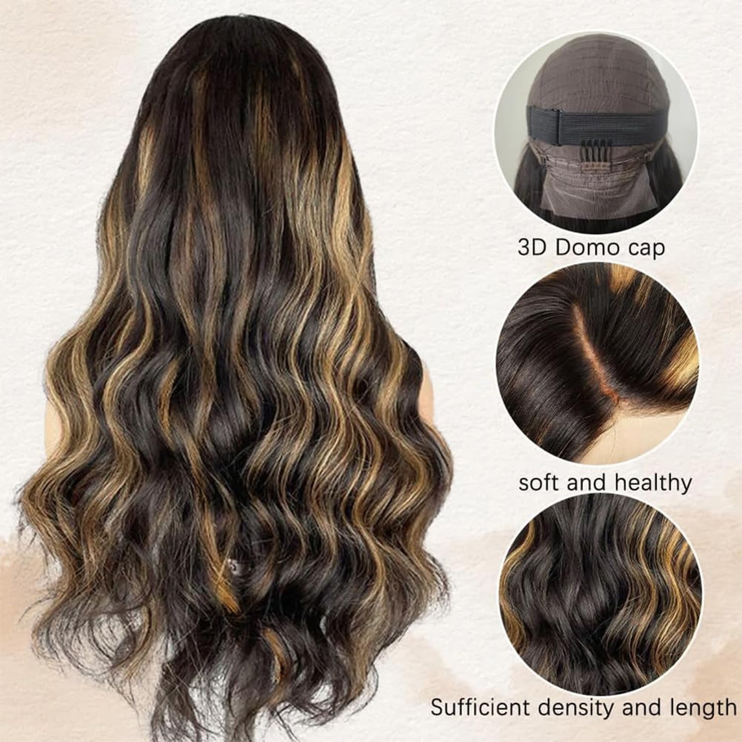 Chic 26 Inch Pre-Plucked 1B/27 Ombre Balayage Lace Front Wig for Stylish Women