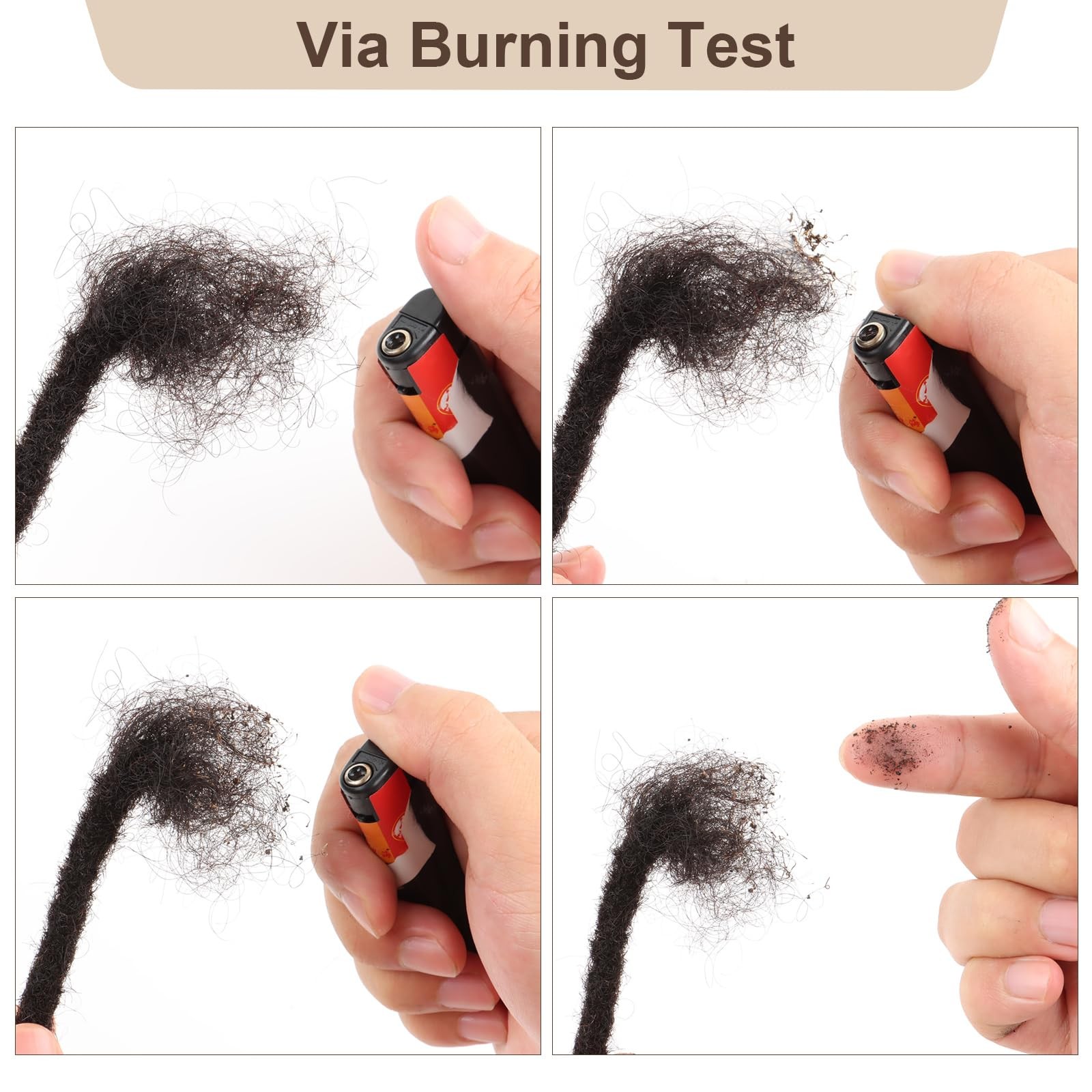 Iiflydsfa 6 Inch 100 Strands Loc Extensions Human Hair For Men/Women 0.6Cm