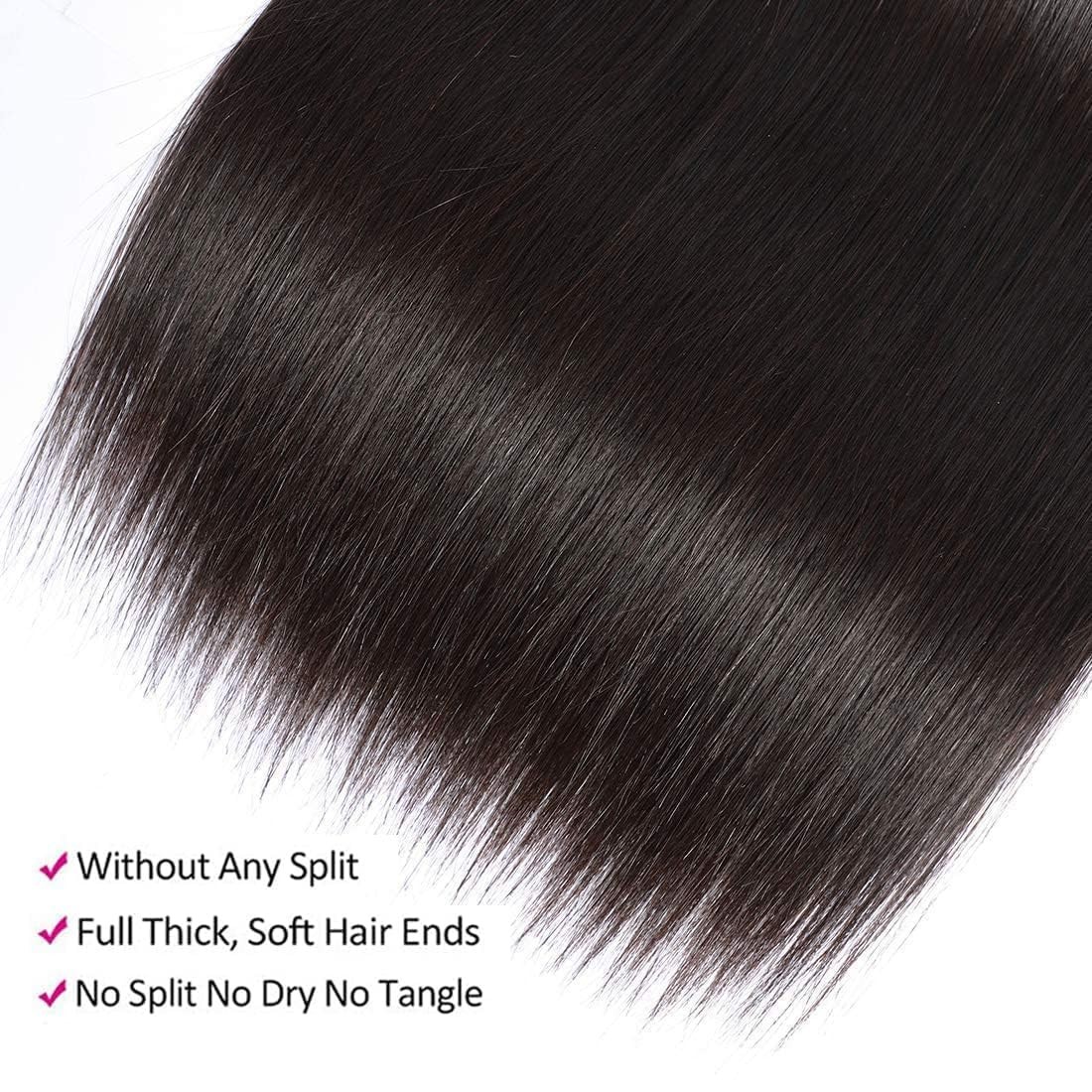Aikebi Bundles Human Hair 14 16 18 Inch Straight Wave Natural Human Hair