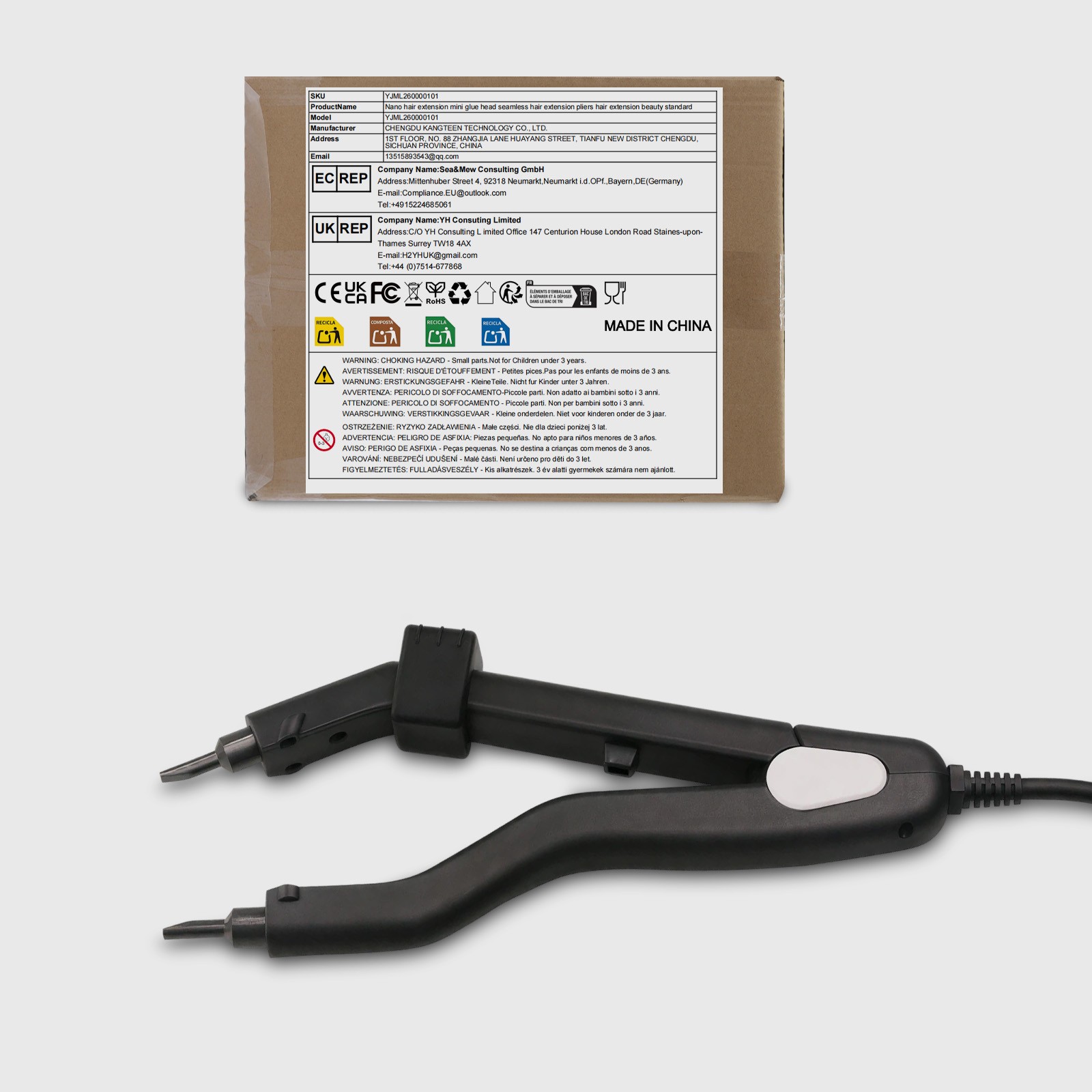Modern Heating Hair Connector, Hair Extension Tool with Adjustable Temperature