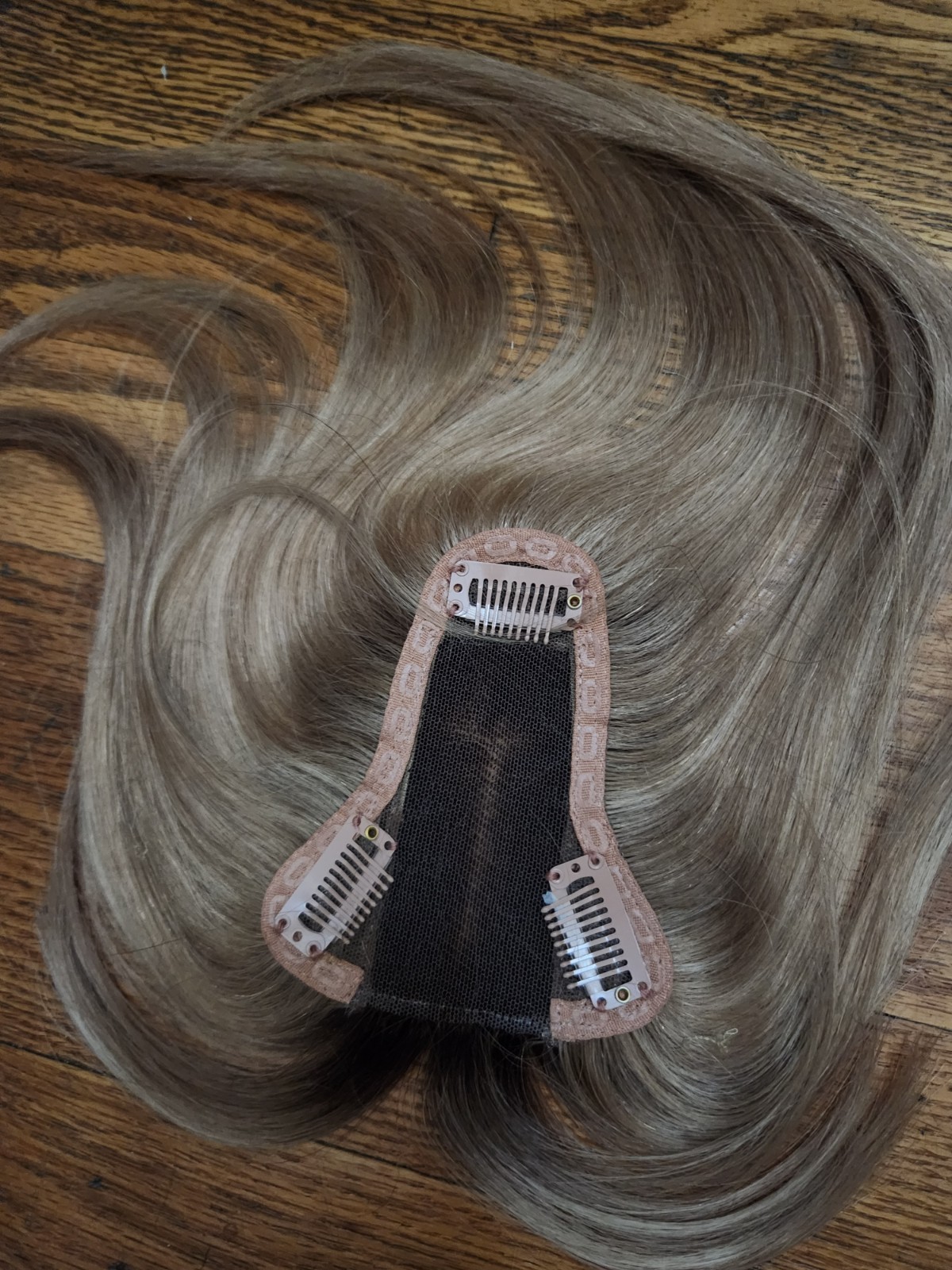 Women Human Hair Topper Clip Hairpiece Top Wigs V SHAPE COLOR : 4T10/16#