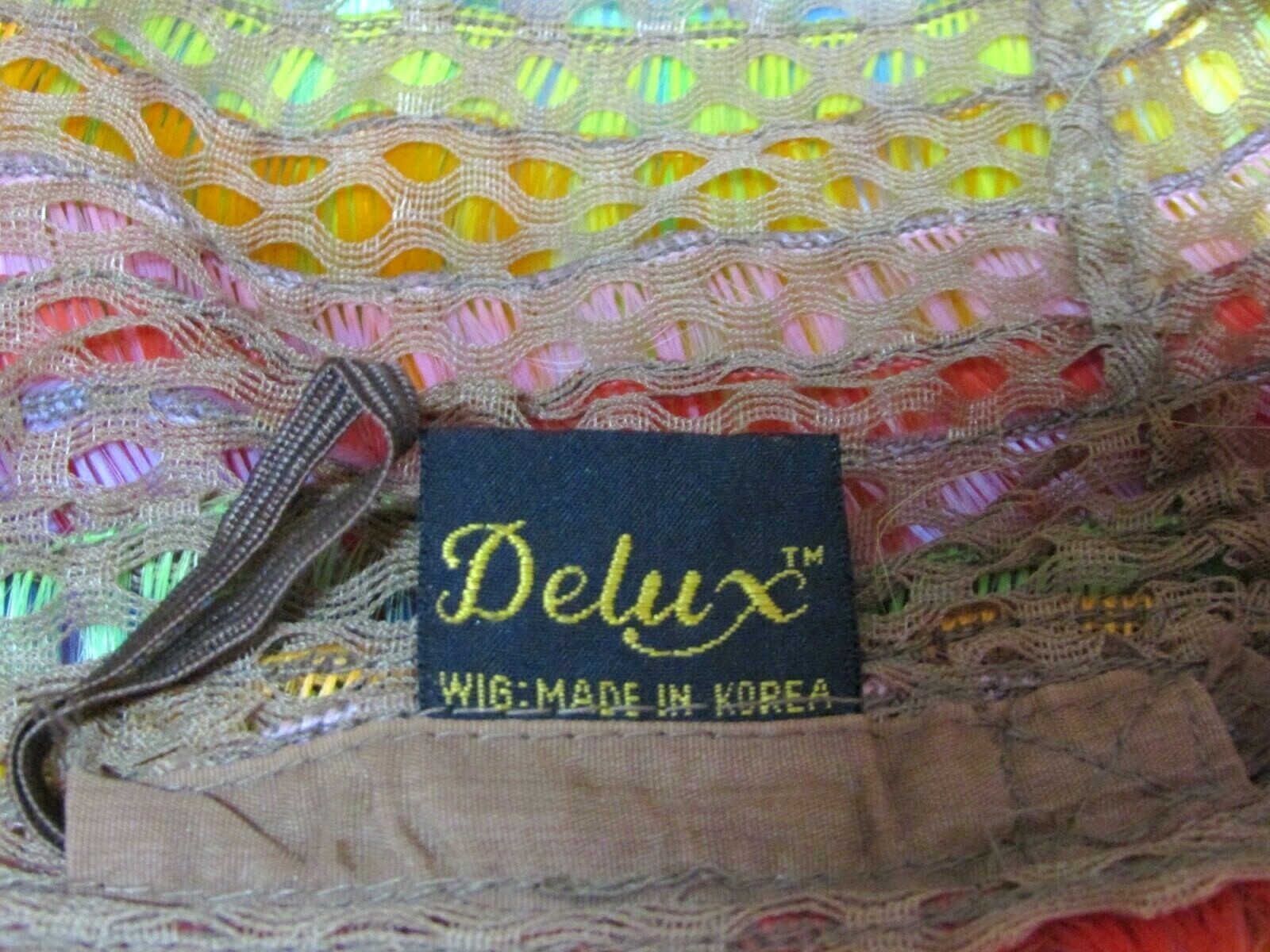 Vintage 80’s Japan DELUX, Rainbow LGBTQ Gay Pride MULLET WIG, Small