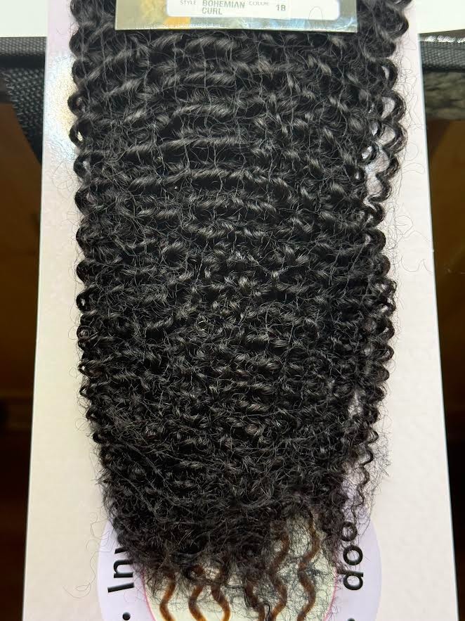 FEATHER CROCHET 100% HUMAN BOHEMIAN CURL HAIR INVISIBLE CROCHET HAIR