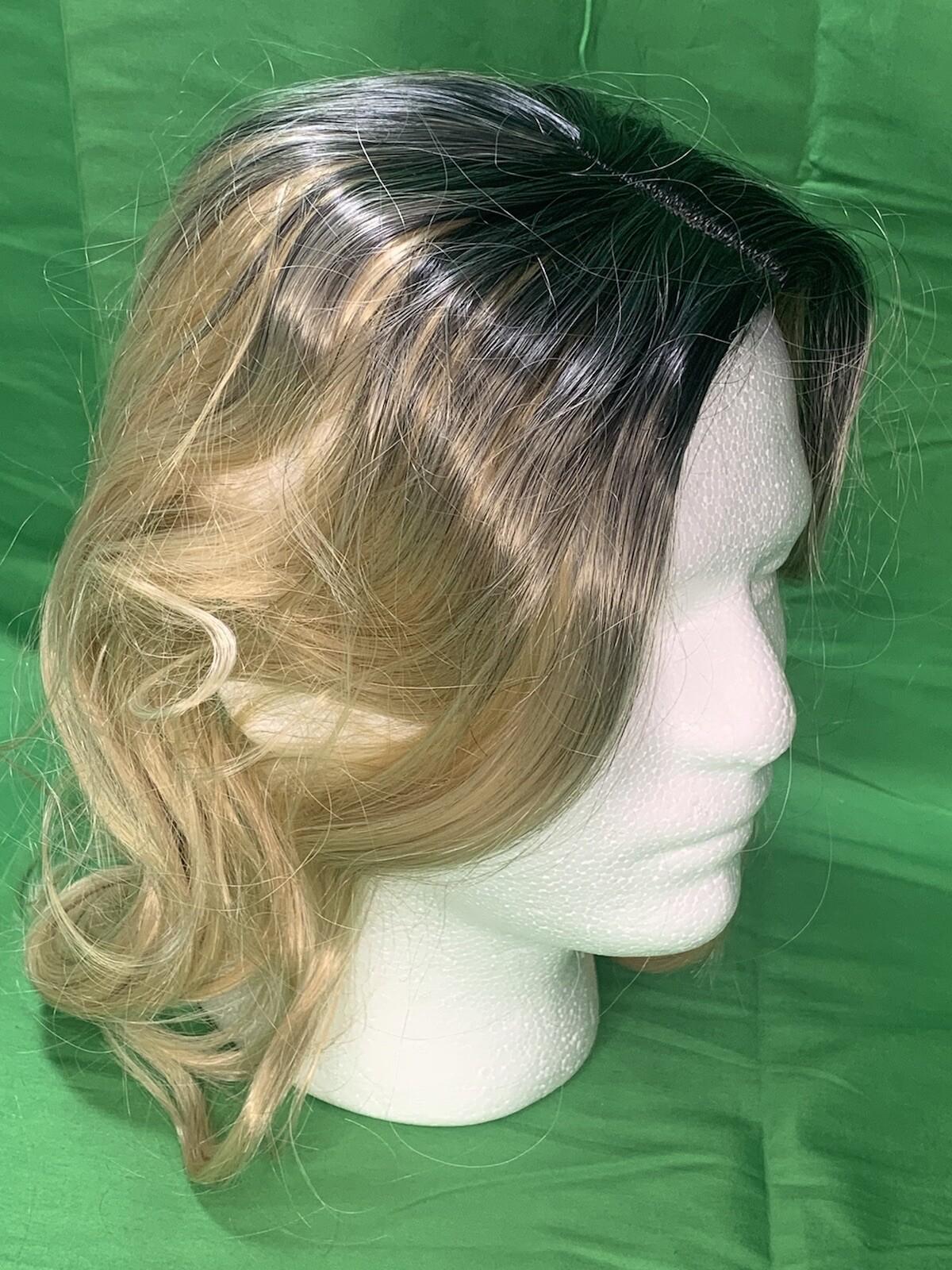 WIG Sexy 2 Tone Mixed Black/blonde Soft Silky Daily Wear With Clip Cosplay Hair