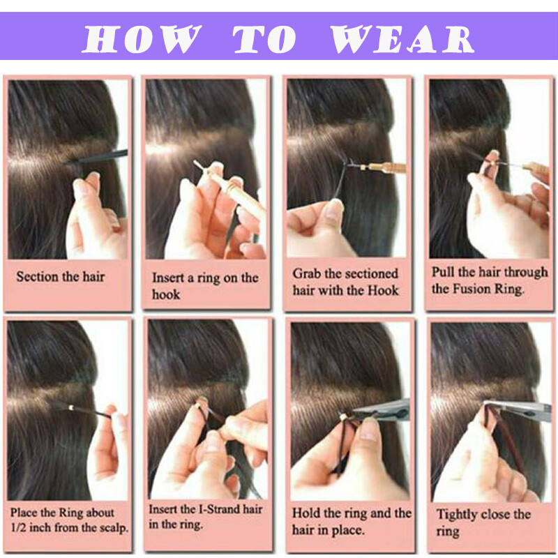 Good Quality Micro Ring Pre Loop 100% Human Hair Extensions 100g Thick Smooth HG