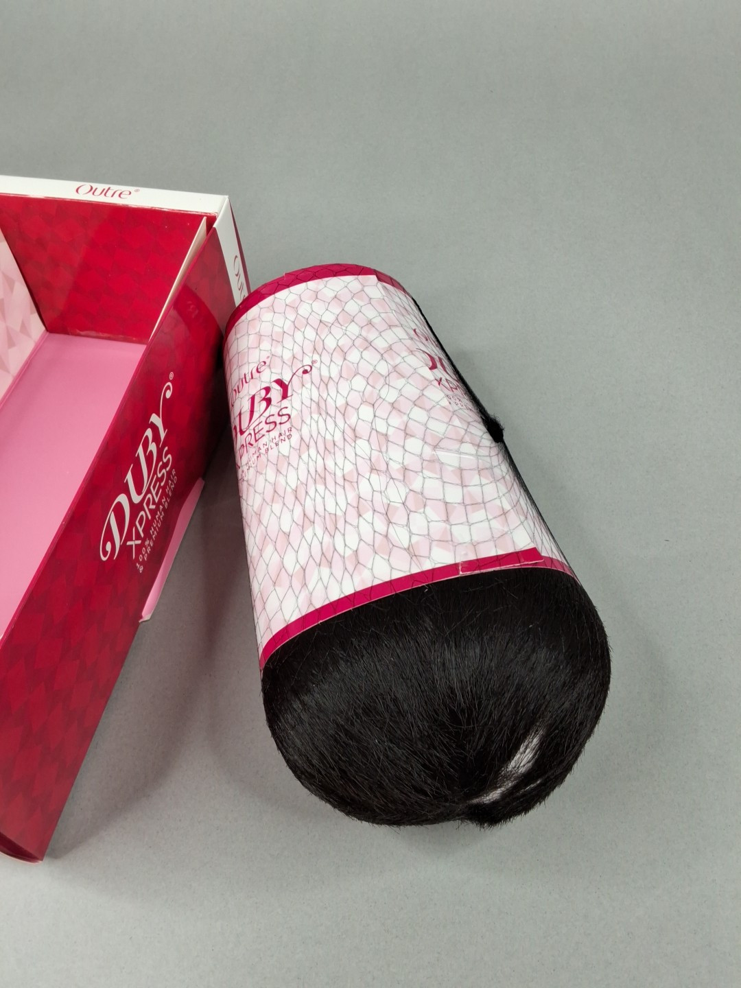 8″ #1B Off Black Duby Xpress Bob Human & Synthetic Blend Hair Extensions Weft