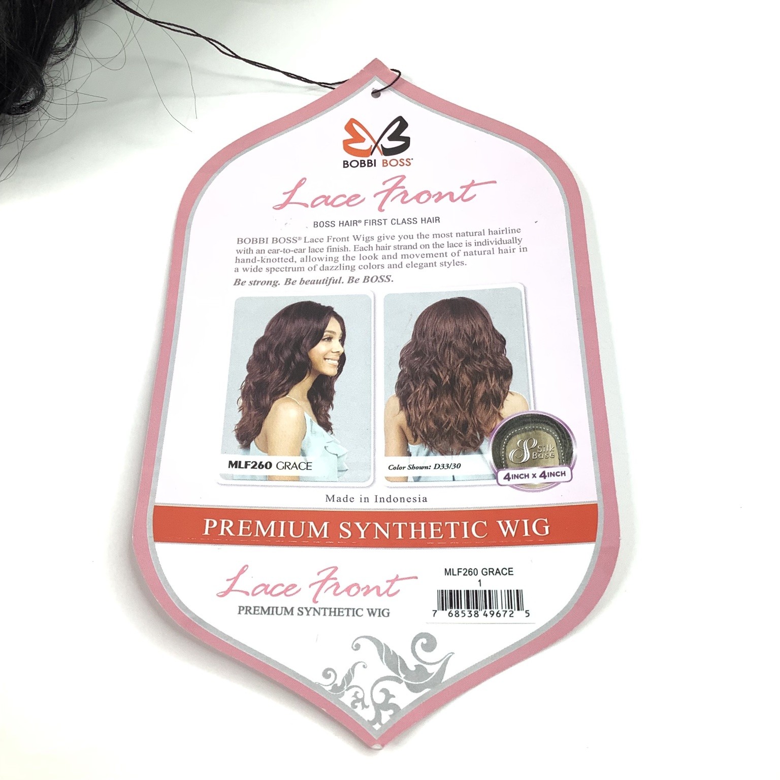 BOBBI BOSS MLF260 GRACE Lace Front Wig Synthetic Fiber Color 1 Wavy