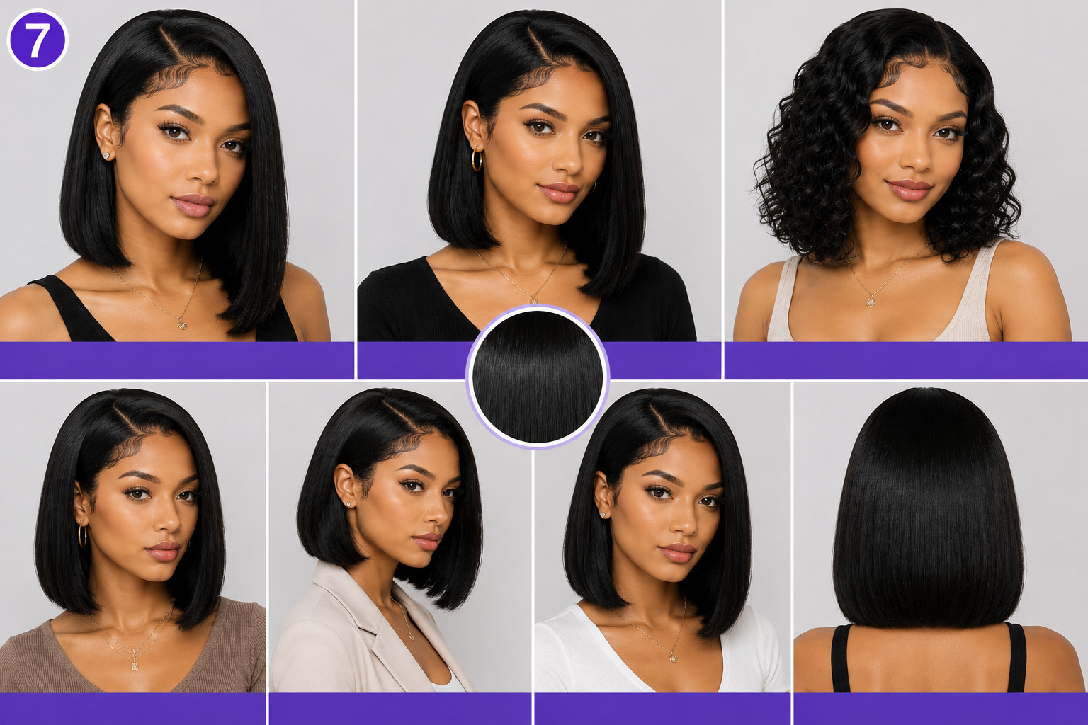 Bob Wig Human Hair Curly Glueless 13×4 Lace Front Wigs Pre Plucked for Women New