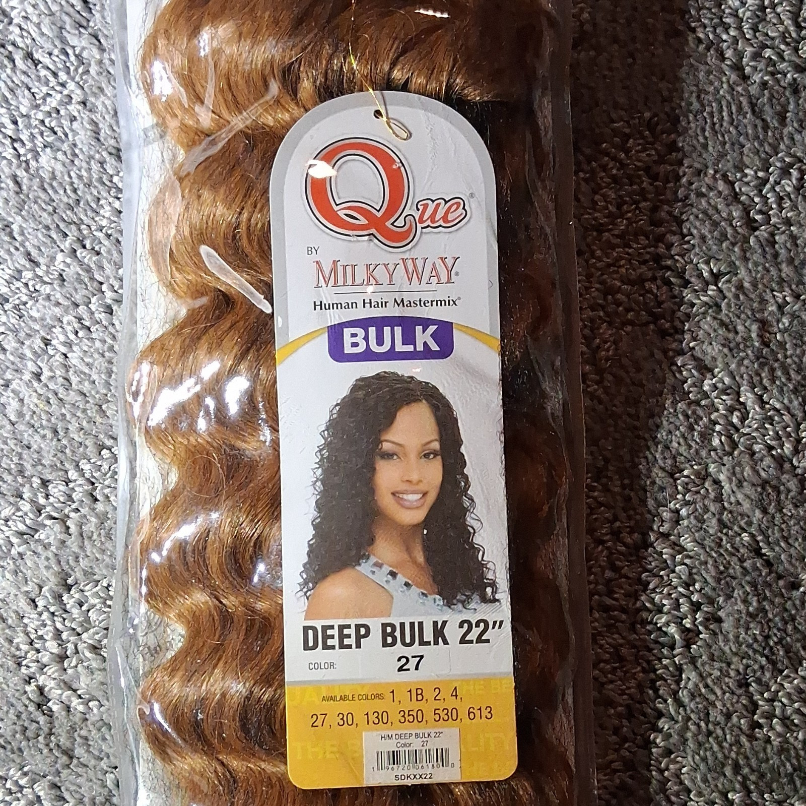 Milky Way Human Hair Mastermix Deep Bulk Wavy 22in Auburn Weaving Extension