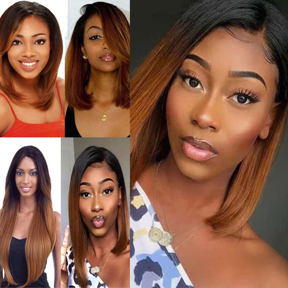 Ombre Brown Human Hair Bundles 1B30 Brown Straight Bundles Ombre Brazilian Bu…