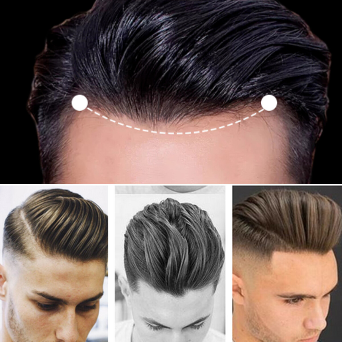 Hairline Men Toupee 100% Human Hair Thin PU Skin Hairpiece Replacement System US