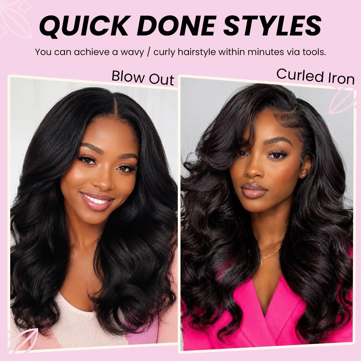 360 Lace Front Wig Human Hair Kinky Straight 16″ 180% Yaki Full Lace for Black W