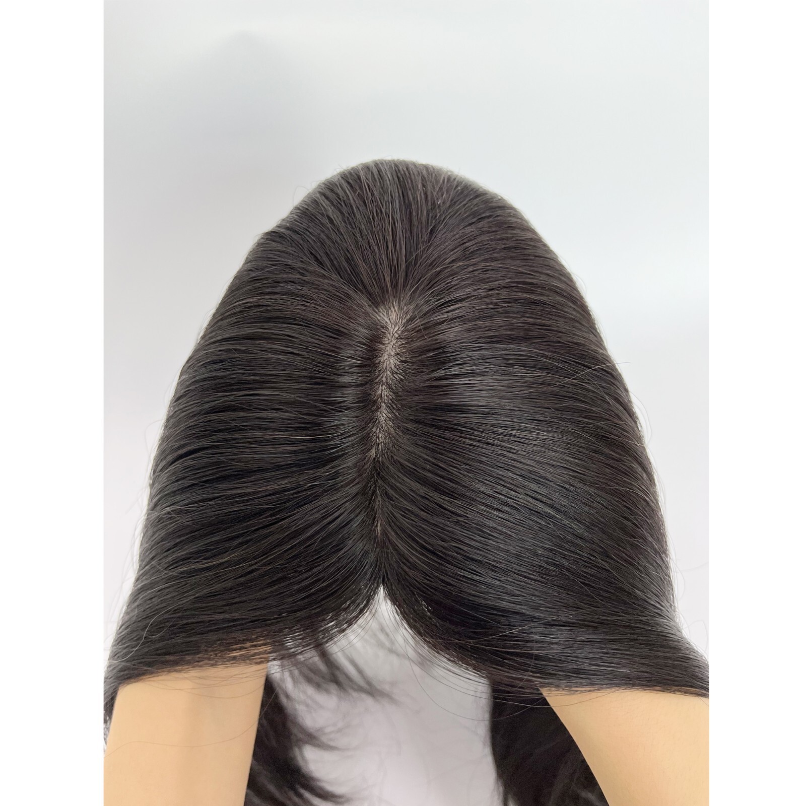 Breathable Human hair toppers (14*15cm) Thin hair help for women