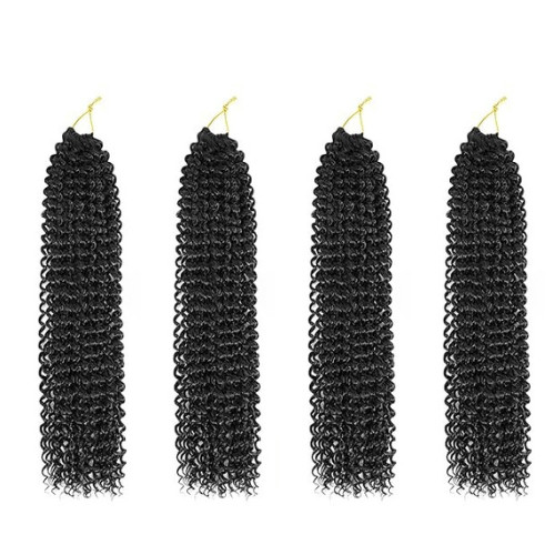4 PACK – DANSAMA 18IN PASSION TWIST CROCHET HAIR BOHO LOCS 1B FOR BLACK WOMEN
