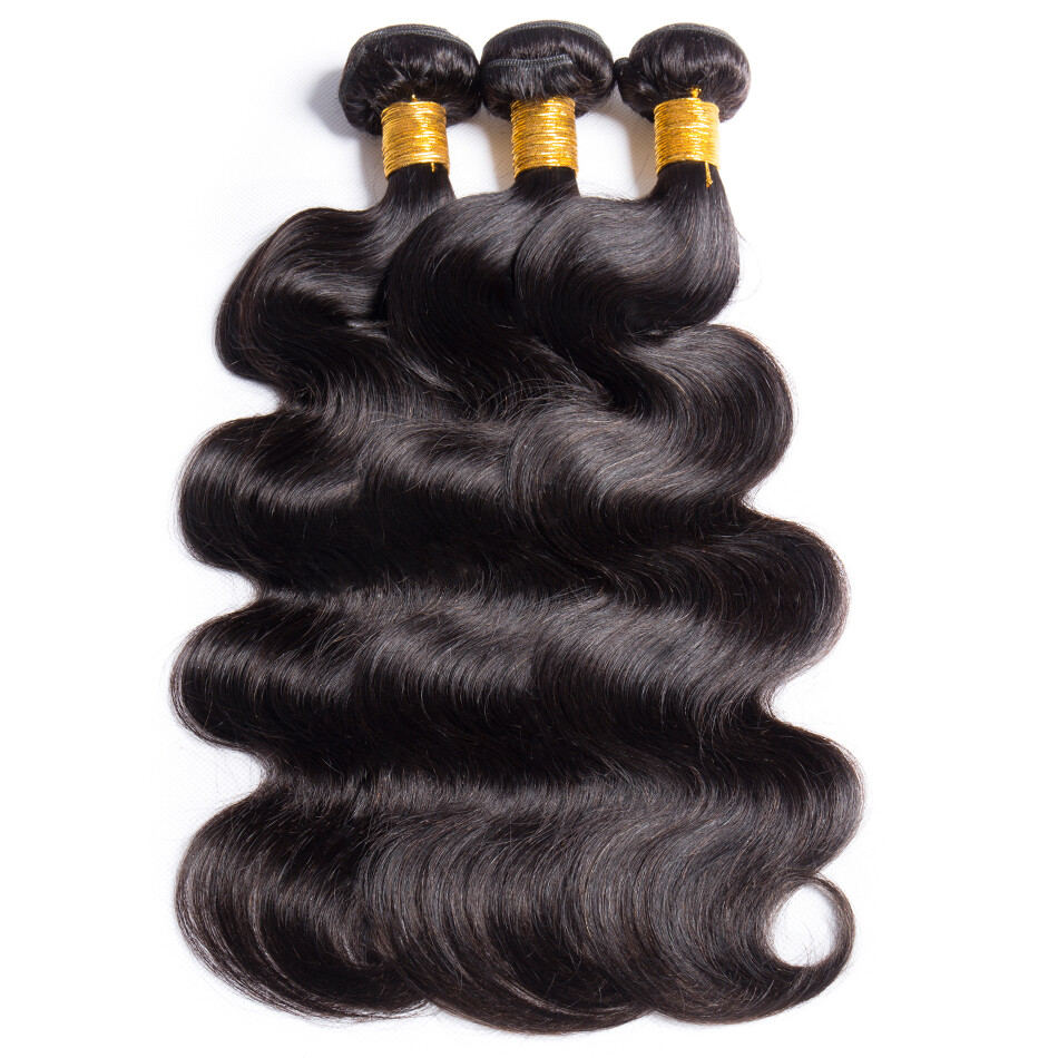 Brazilian Indian Wavy Human Hair Weave Virgin Remy Sew In Body Wave 1 or 3 Bundl
